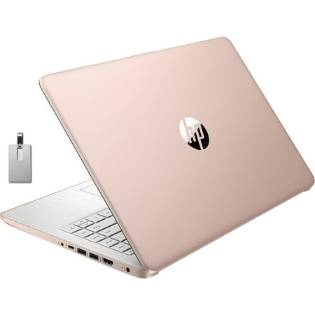 HP Stream 14" HD BrightView Laptop, Intel Celeron N4020 Processor, 4GB RAM, 64GB Storage, Intel HD Graphics, 720p Webcam, 1 Year Office 365, Gold, Win 11 S, 32GB Hotface USB Card
