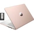 thumbnail image 1 of HP Stream 14" HD BrightView Laptop, Intel Celeron N4120, 16GB RAM, 416GB Storage (128GB eMMC + 288GB Docking Station Set), Intel UHD Graphics, 720p Camera, Wi-Fi, 1 Year Office 365, Win 11 S, Gold, 1 of 9