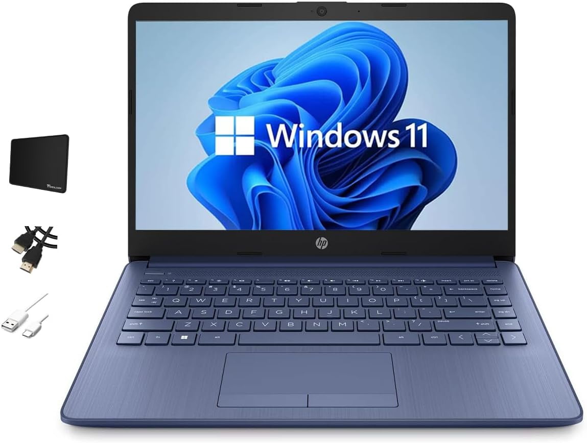 HP Stream 14 Laptop Intel Celeron N4120 Processor 4GB RAM 64GB eMMC Silver Windows 11 S mode with Office 365 1 yr 14 cf2733wm