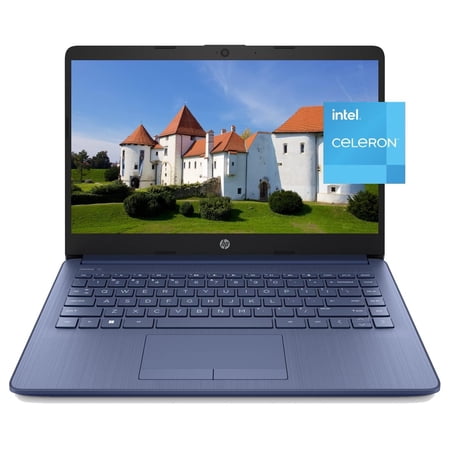 HP Stream 14" HD Laptop Computer, Intel Celeron N4120 Processor, 4GB RAM, 64GB eMMC, Win 10 S, Blue, 1 Year Office, ABYS HDMI Cable