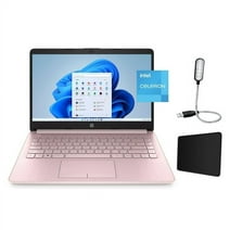 HP Stream 14" HD Laptop, Intel Celeron N4020 Processor, 8GB RAM, 64GB eMMC, Windows 11 Home with Office 365 1 Year, for Student and Business, WiFi, Pink + Mazepoly Accessories
