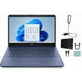 thumbnail image 1 of HP Stream 14" HD Laptop, Intel Celeron N4120, 4GB RAM, 64GB eMMC, Blue, Windows 11 (S mode) with Office + Mazepoly Accessories, 1 of 5