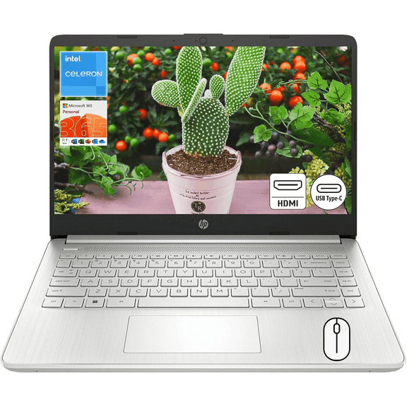 HP Stream 14" HD Laptop, Intel Celeron N4120 Processor, Intel UHD Graphics 600, 1 Year Microsoft Office 365, 16GB RAM|320GB Storage, Fast Charge, HDMI, WiFi, Bluetooth, Win 11 S