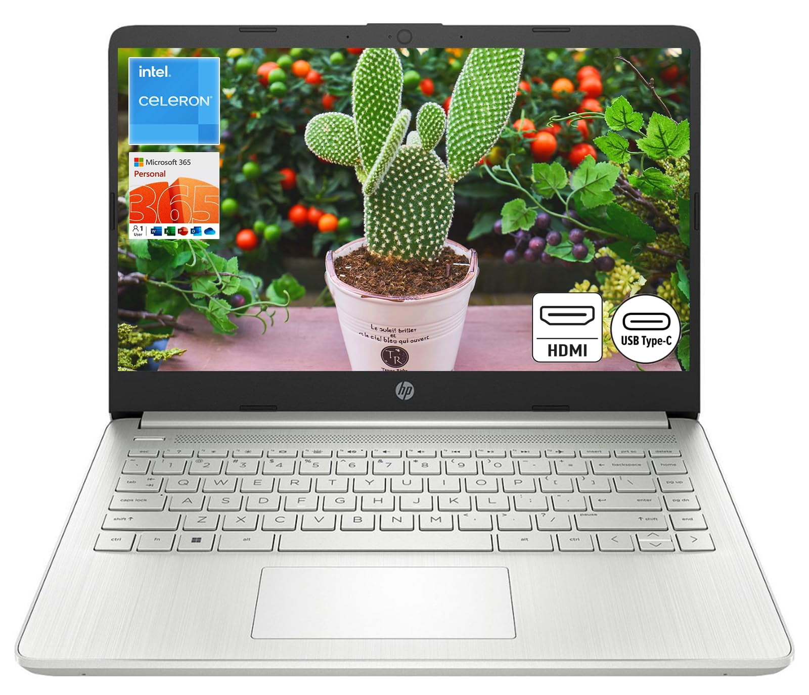 HP Stream 14" HD Laptop Intel Celeron N4120 Processor, Intel UHD