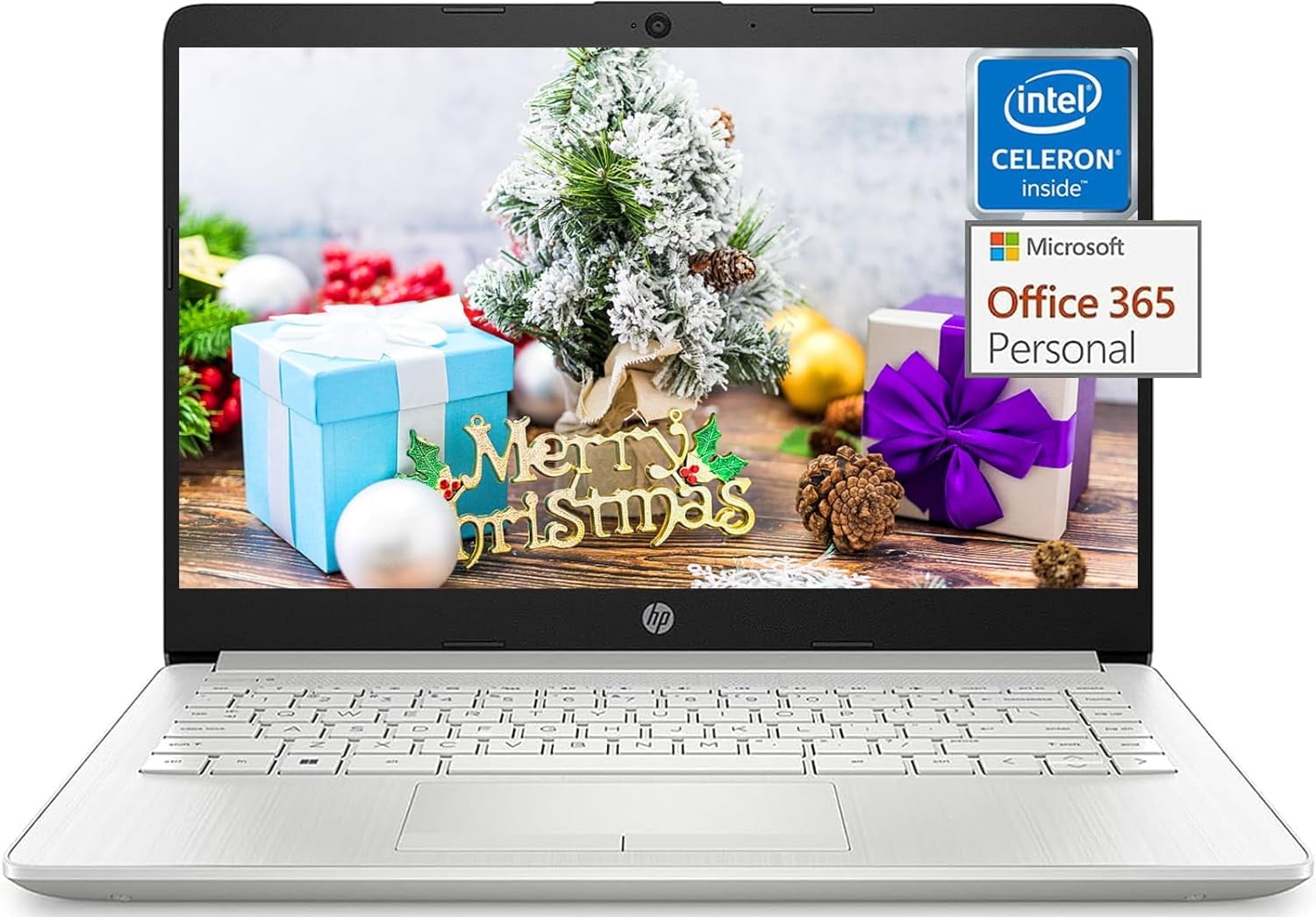 HP Stream 14" HD Laptop for Students and Business, Intel Quad-Core Processor, 16GB RAM, 320GB Storage (64GB eMMC + 256GB Card, no SD Port), 1-Year Office 365, Windows 11 H in S Mode