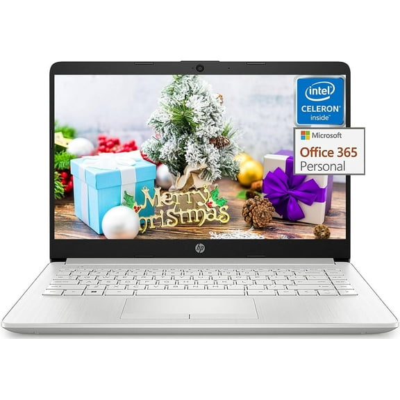 HP Stream 14" HD Laptop for Students and Business, Intel Quad-Core Processor, 4GB RAM, 320GB Storage (64GB eMMC + 256GB Card, no SD Port), Long Battery Life, 1-Year Office 365, Windows 11 H in S Mode
