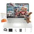 thumbnail image 1 of HP Stream 14 Student Business Laptop, Intel N150 Processor(Quad-core), 16GB RAM, 384GB Storage (128GB UFS+256GB MSD),Microsoft Office 365,Copilot AI,1TB Cloud Storage,Silver,with 5ave Kit, 1 of 7