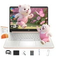 thumbnail image 1 of HP Stream 14 Student Business Laptop, Intel N150 Processor(Quad-core), 32GB RAM, 384GB Storage (128GB UFS+256GB MSD), Microsoft Office 365, Copilot AI, 1TB Cloud Storage, Rose Gold, with 5ave Kit, 1 of 7
