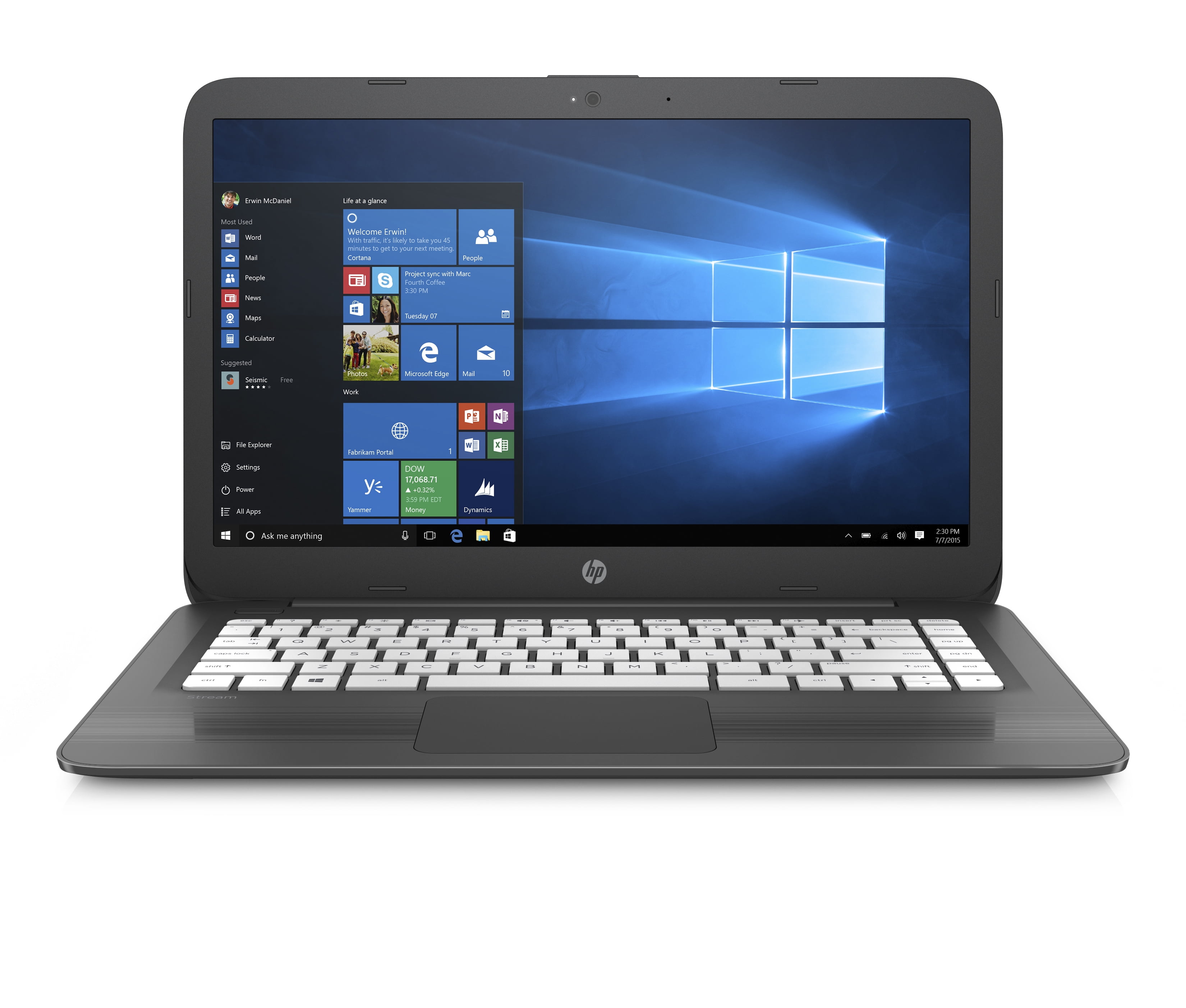 HP Stream 14 ax030wm 14 Smoke Gray Windows 10 Home Office 365 Personal 1 year included Intel Celeron Processor N3060 4GB Memory 32GB Storage