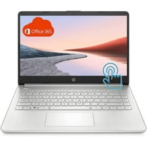HP Stream 14 inch HD Touchscreen Laptop, AMD Athlon 3050U, 4GB DDR4, 64GB eMMC, Bluetooth, Webcam, HDMI, 1-Year Office 365, Silver, Windows 10 HS