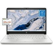 HP Stream 14" HD Business Laptop, Intel Quad-Core, 4GB RAM, 64GB eMMC, Intel UHD Graphics 600, Win11 S Mode, Silver