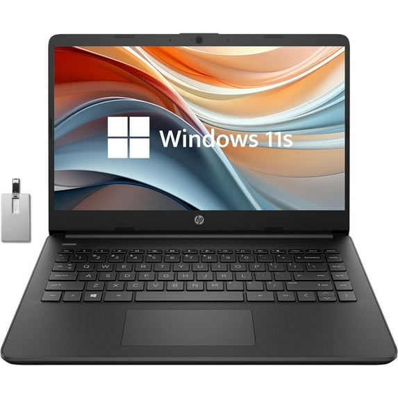 HP Stream 14" HD Laptop,Intel Celeron N4120,8GB RAM, 64GB SSD, Black, Win 11,32GB USB Card