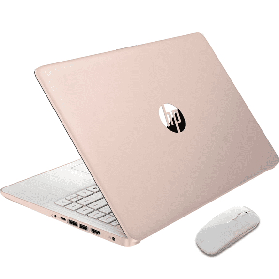 HP Stream Laptop 14" HD One-Year Office 365 Win 11 Intel 4-Core Processor 16GB RAM 128GB Storage (Rose Gold) with Wireless Mouse