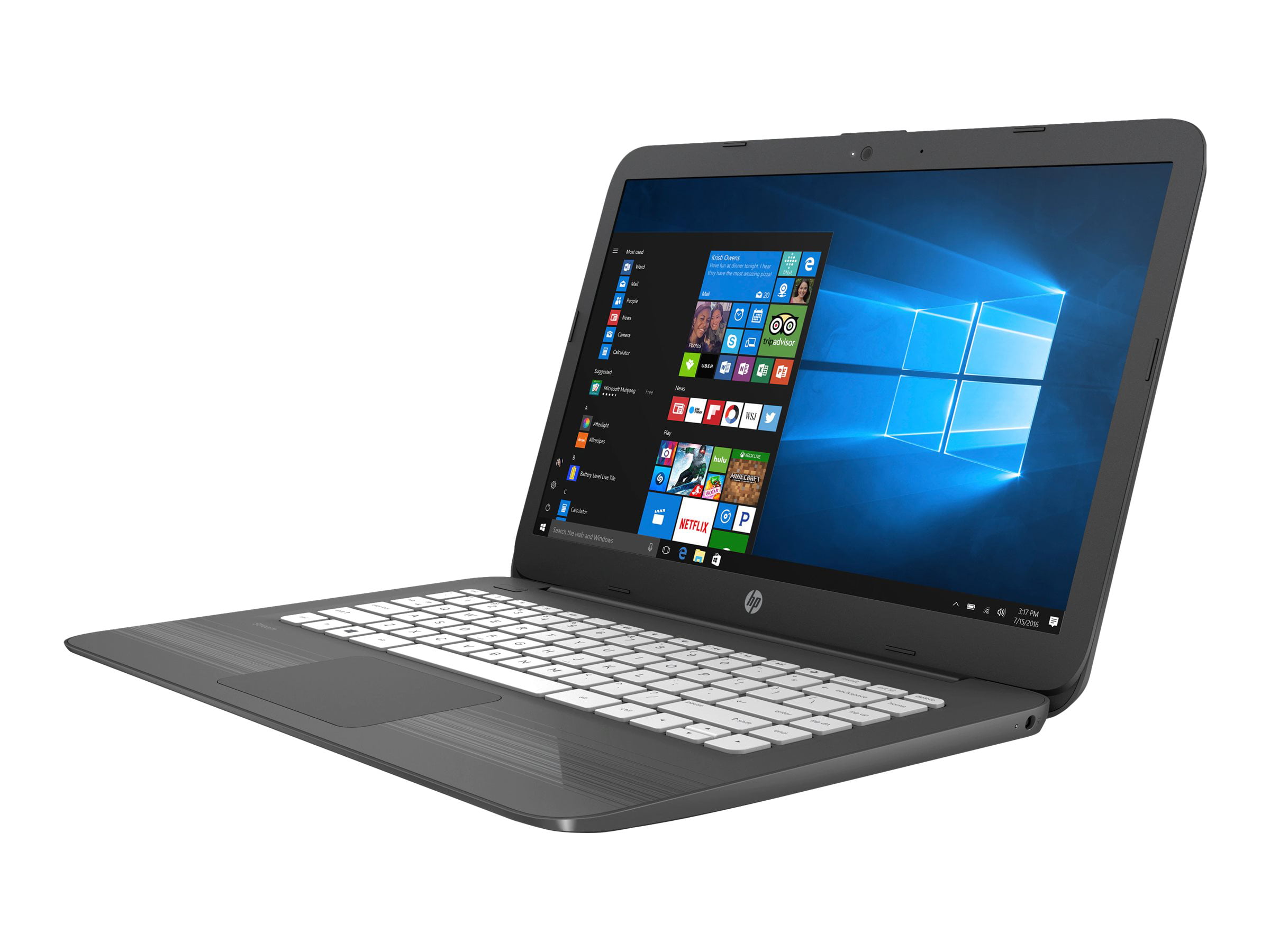 HP Stream Laptop 14-cb130nr - Intel Celeron N4000 / 1.1 GHz - Win 10 Home in S mode - UHD Graphics 600 - 4 GB RAM - 32 GB eMMC