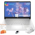 thumbnail image 1 of HP Student Business Laptop, Intel Processor N150 CPU, 14 Inch LED Portable Laptop, 16GB RAM, 128GB UFS + 256GB Extend Micro SD, Wi-Fi 6, Copilot AI, Windows 11 Pro, Silver, 1 of 8