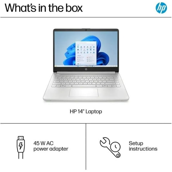 HP Student Laptop, Intel Processor N150(up to 3.6 GHz),8G RAM, 128GB Storange, 14 Inch LED Screen,1 Year Office 365, Windows 11 Home, Silver