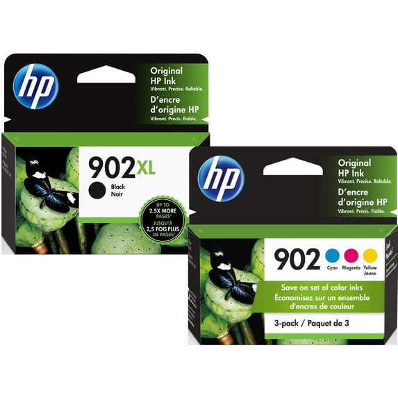 HP 902XL High-Yield and 902 Multicolor Ink Cartridges T0A39AN