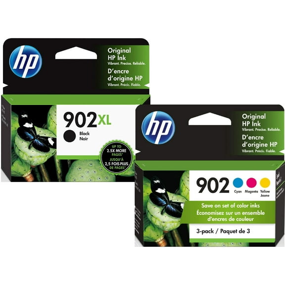 HP 902XL High-Yield and 902 Multicolor Ink Cartridges T0A39AN