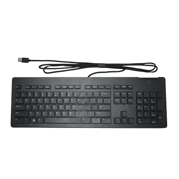 HP TPC-C001K USB Slim CCID Wired Keyboard with Smart Card Reader 911502-001