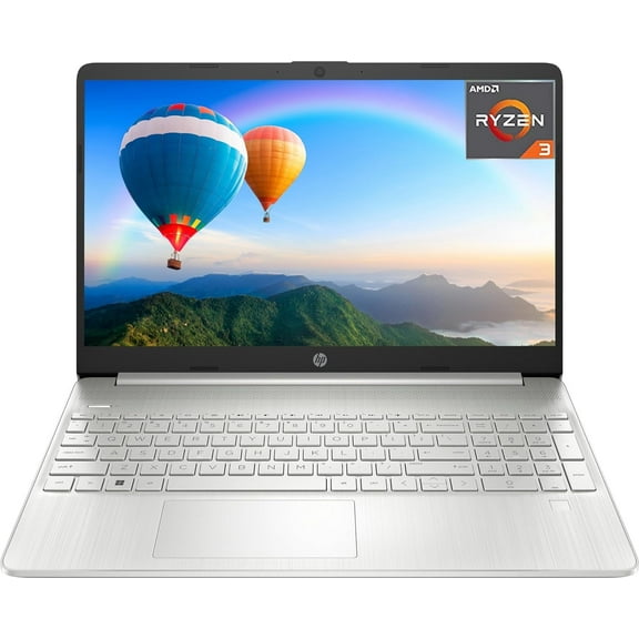 HP Thin and Light Laptop, 15.6 Inch HD Micro-Edg, AMD Ryzen 3 5300U, 32GB RAM, 1TB SSD, AMD Radeon Graphics, Numeric Keypad, Wi-Fi, Fast Charge, Bluetooth, Windows 11 Home in S Mode