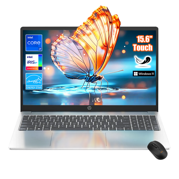 HP Touch Laptop - Intel Business Laptop i7-1255U Beat i9-8950HK - 15.6" FHD Display - 16GB RAM -512GB PCIe SSD - Intel Iris Xe Graphics - W/Mouse