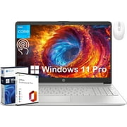 HP Touch-Screen Laptop, 15.6" HD Micro-Edge Display, Intel 6-Core i3-1215U CPU, 8GB RAM, 256GB SSD, Wi-Fi, Windows 11 Pro