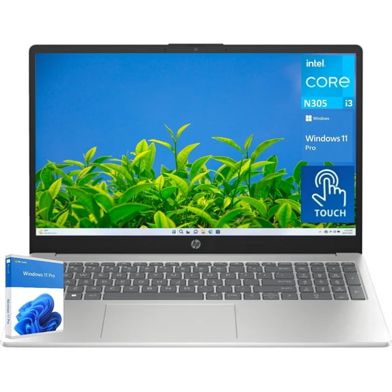 HP Touch-screen Laptop for Business and Student, 15.6" HD Display, Intel 8-Core i3-N305, 32GB RAM, 2TB SSD, Wi-Fi, Windows 11 Pro