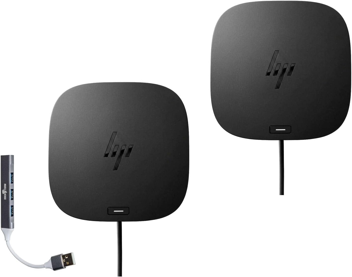 HP USB-C 100W G6, BS7S5AA#ABA, Docking Station with 100W Power Delivery & Bundle with Dockztorm Hub (USB-C, HDMI, DisplayPort, Ethernet, Nano lock, USB-A) 2 Pack