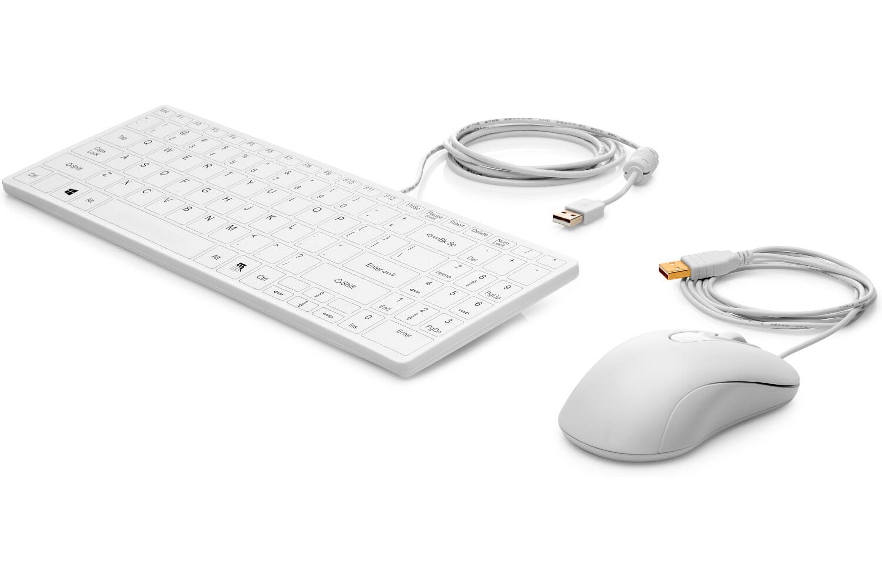 HP USB Keyboard and Mouse Healthcare Edition,Keyboard: USB Type A plug connector; Mouse: USB Type A plug connector (1VD81AA#ABA) - image 1 of 7