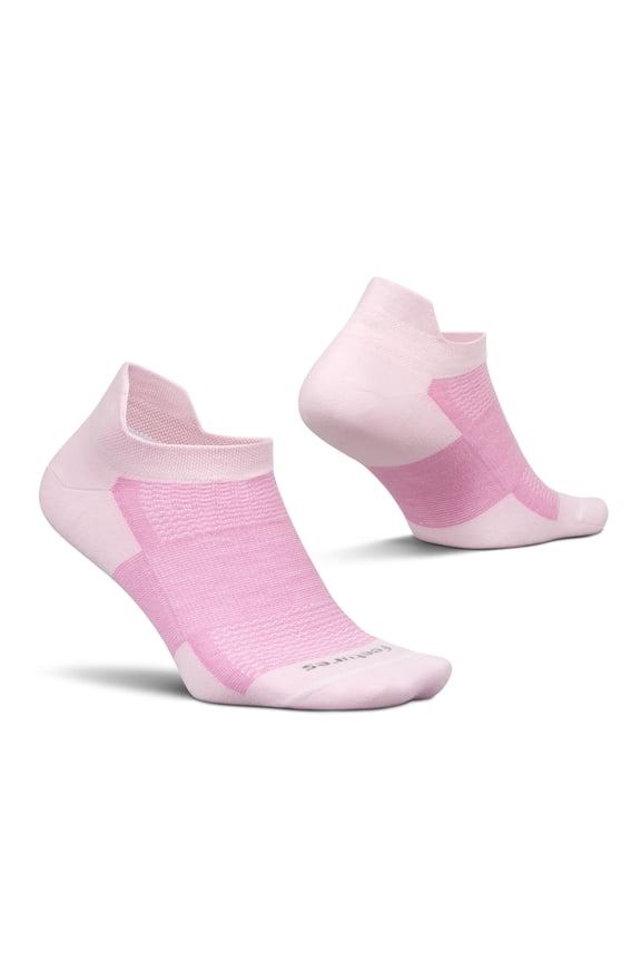 Feetures High Performance Ultra Light Ankle Sock - No Show Socks for Women & Men with Heel Tab - Strawberry Milk, L (1 Pair)