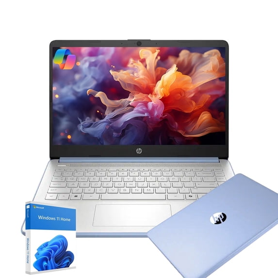 HP Ultrabook 14 Laptop Business Study & Home, Intel CPU, 4GB RAM & 128GB Storage, Windows 11 Home, Blue