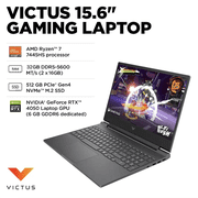 HP - Victus 15.6" 144Hz Full HD Gaming Laptop - AMD Ryzen 7 7445HS - 32GB Memory - NVIDIA GeForce RTX 4050 - 512GB SSD - Mica Silver