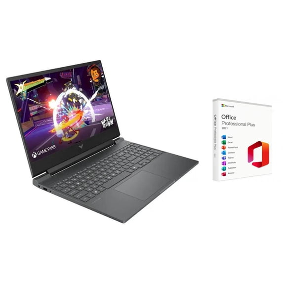 HP Victus 15.6" 144Hz Full HD Gaming Laptop |Intel Core i5-13420H | NVIDIA GeForce RTX 3050 | Copilot |Backlit| Silver | 32GB RAM | 2TB SSD |Windows 11 Pro |Bundle with Microsoft Office 2021