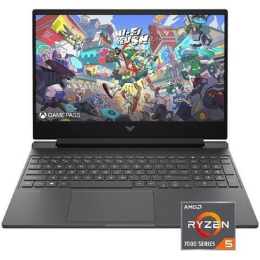 HP Victus 15.6" FHD 144HZ Gaming Laptop|AMD Ryzen 5-7535HS (Beat i7-11800H) |AMD Radeon RX 6550M|Backlit keyboard|Mica Silver| 8GB RAM DDR5 | 512GB SSD | Windows 11 Home | Bundle with USB 3.0 Hub
