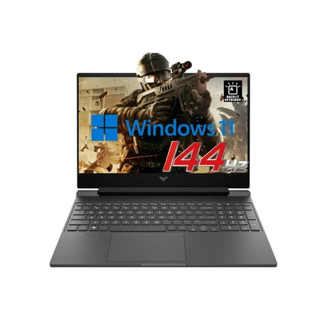HP Victus 15.6" FHD 144Hz Gaming Laptop,AMD Ryzen 5 7535HS,64GB DDR5 RAM,1TB NVMe SSD,Radeon RX 6550M(Beats RTX2050),Backlit Keyboard,WiFi 6,RJ-45,HDMI,Windows 11 (64GB RAM | 1TB SSD)