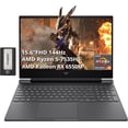 thumbnail image 1 of HP Victus 15.6" FHD 144Hz Gaming Laptop, AMD Ryzen 5-7535HS, 8GB DDR5 RAM, 512GB PCIe SSD, AMD Radeon RX 6550M, Backlit Keyboard, Windows 11 Pro, Mica Silver, 256GB Docking Station Set, 1 of 1