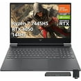 thumbnail image 1 of HP Victus 15.6" FHD 144Hz Gaming Laptop, AMD Ryzen 7 7445HS, GeForce RTX 4050 6GB GDDR6, 16GB DDR5, 1TB SSD, Backlit Keyboard, Copilot, Wi-Fi 6, Win 11 Pro, Mica Silver, 1TB Docking Station Set, 1 of 8