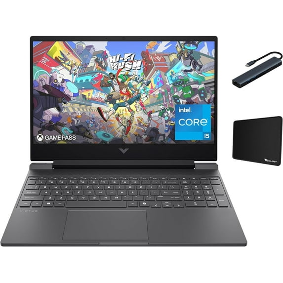 HP Victus 15.6" FHD 144Hz Gaming Laptop, Intel Core i5-13420H, 16GB RAM, 2TB SSD, NVIDIA GeForce RTX 3050, Windows 11 Home, Backlit Keyboard, Mica Silver with Tigology Accessories