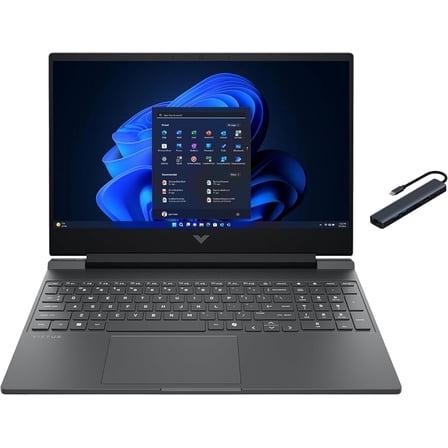 HP Victus 15.6'' FHD 144Hz IPS Gaming Laptop, Intel Core i5-13420H, 24GB DDR4 RAM, 512GB SSD, NVIDIA GeForce RTX 4050 6GB, Backlit Keyboard, Win11 Home, Mica Silver with Tigology Accessories