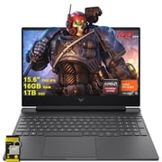 HP Victus 15 Gaming Laptop 15.6" FHD IPS 144Hz AMD FreeSync Premium AMD 6-core Ryzen 5 7535HS 16GB DDR5 1TB SSD Radeon RX 6550M >RTX3050 Backlit USB-C Fast Charge Win11 w/ICP Accessory