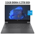 thumbnail image 1 of HP Victus 15 Gaming Laptop 15.6" FHD IPS 144Hz Display 12th Gen Intel Octa-Core i5-12450H Processor 32GB DDR4 2TB SSD NVIDIA GeForce GTX 1650 4GB Backlit Keyboard B&O Audio HDMI USB-C Win11 Black, 1 of 5