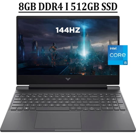 HP Victus 15 Gaming Laptop 15.6" FHD IPS Anti-glare Display 12th Gen Intel 12-Core i5-12500H Processor 8GB DDR4 512GB SSD NVIDIA GeForce RTX 3050 4GB Backlit Keyboard B&O HDMI USB-C Win11 Black