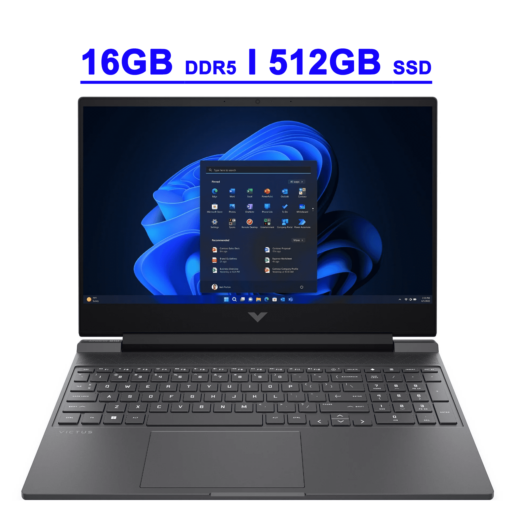 HP Victus 15 Premium Gaming Laptop 15.6" FHD IPS 144Hz AMD 6-Core Zen 4 Ryzen 5 8645HS 16GB DDR5 512GB SSD GeForce RTX 4050 Graphic Backlit USB-C Win11 Black