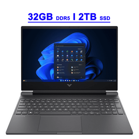 HP Victus 15 Premium Gaming Laptop 15.6" FHD IPS 144Hz AMD 6-Core Zen 4 Ryzen 5 8645HS 32GB DDR5 2TB SSD GeForce RTX 4050 Graphic Backlit USB-C Win11 Black