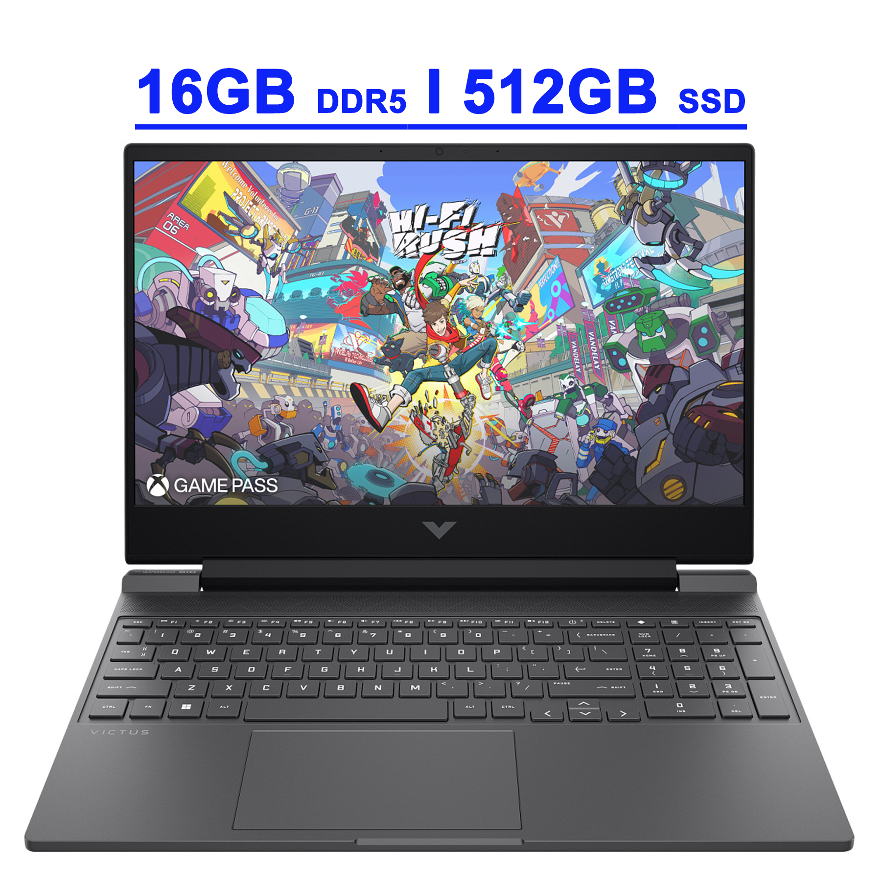 HP Victus 15 Premium Gaming Laptop 15.6" FHD IPS 144Hz AMD 6-core Ryzen 7 7445HS 16GB DDR5 512GB SSD GeForce RTX 4050 Backlit USB-C DTS:X Ultra Wi-Fi 6 Win11