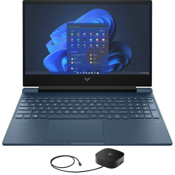 HP Victus 15-fa Gaming/Entertainment Laptop (Intel i5-13420H 8-Core, 15.6in 144Hz Full HD (1920x1080), GeForce RTX 3050, 8GB RAM, Win 11 Pro) with G2 Universal Dock