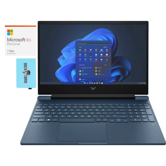 HP Victus 15-fa Gaming/Entertainment Laptop (Intel i5-13420H 8-Core, 15.6in 144Hz Full HD (1920x1080), Win 11 Home) with Microsoft 365 Personal , Dockztorm Hub