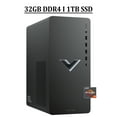 thumbnail image 1 of HP Victus 15L Gaming Desktop Computer AMD Octa-Core Ryzen 7 5700G Processor 32GB DDR4 1TB SSD AMD Radeon RX 6600XT 8GB Graphic HDMI USB-C DiplayPort Bluetooth Keyboard and Mouse Win11 Black, 1 of 5