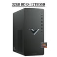 thumbnail image 1 of HP Victus 15L Gaming Desktop Computer AMD Octa-Core Ryzen 7 5700G Processor 32GB DDR4 2TB SSD AMD Radeon RX 6600XT 8GB Graphic HDMI USB-C DiplayPort Bluetooth Keyboard and Mouse Win11 Black, 1 of 5
