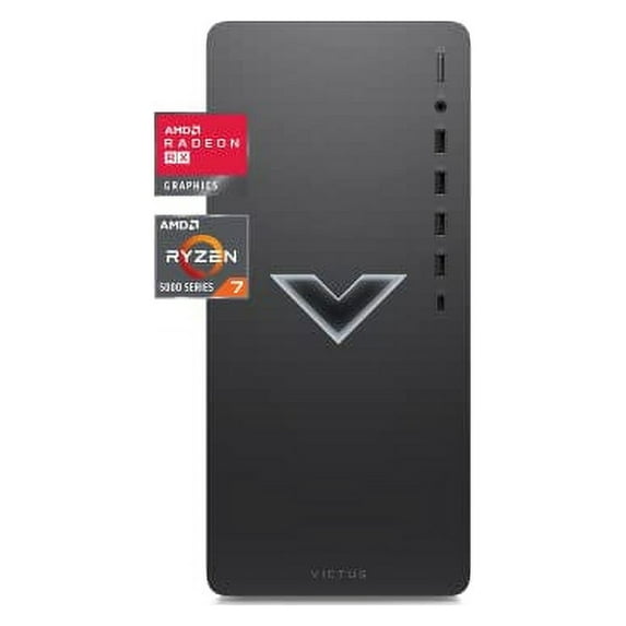 HP Victus 15L Gaming Desktop Computer Bundle PC, AMD Ryzen 7 Processor, AMD Radeon Graphics, 16 GB SDRAM, 512 GB SSD, Windows 11 Home OS, Wi-Fi 6 and Bluetooth (TG02-0130, 2022)